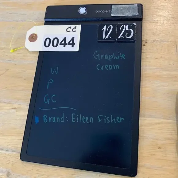 Eileen Fisher Dress Womens S Small Organic Linen Blend Plaid Lagenlook Pockets - Picture 12 of 13